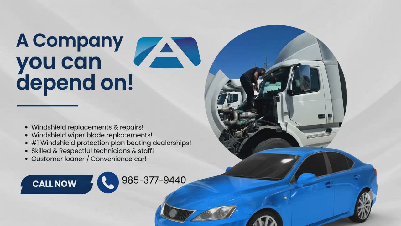 Anytime Auto Glass technician working on a vehicle windshield